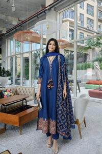 Cotton Anarkali Set with Printed Dupatta