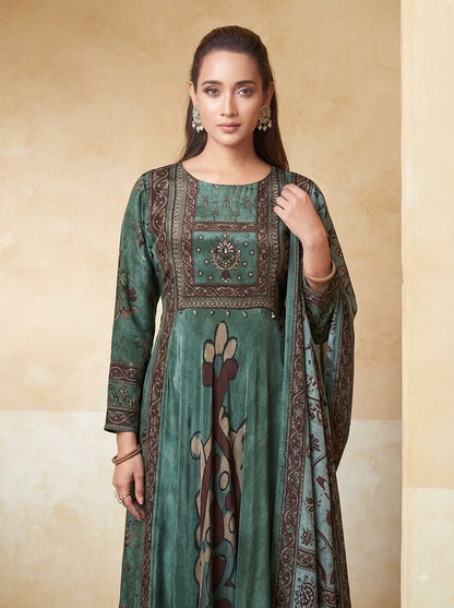 Women’s Printed Anarkali Kurta Set with Dupatta