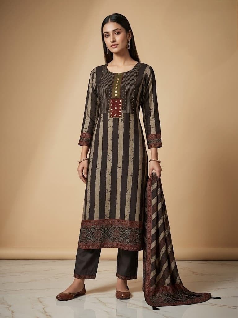 Women’s Printed Kurta Pant Dupatta Set | Ethnic Wear